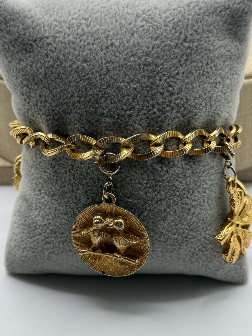 Theater Gold tone Charm Link Bracelet with theater Charms